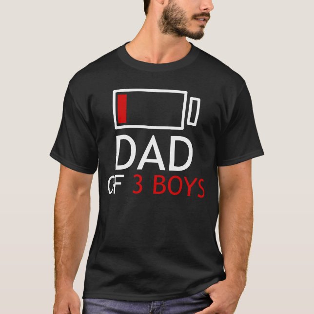 pappa av 3 pojkar t shirt (Framsida)