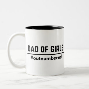 Pappa av flicka #Outnumbered roligt Två-Tonad Mugg