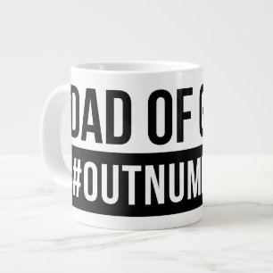 Pappa av flickor #outnumerärt jumbo mugg