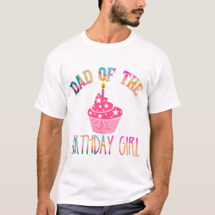 "Pappa av födelsedagsflicka" Tie-Dye Party T Shirt