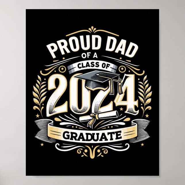 Pappa av högsta klass 2024 Studenten 24 Poster (Framsidan)