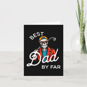 Pappa av par rolig golftröja pappa kort