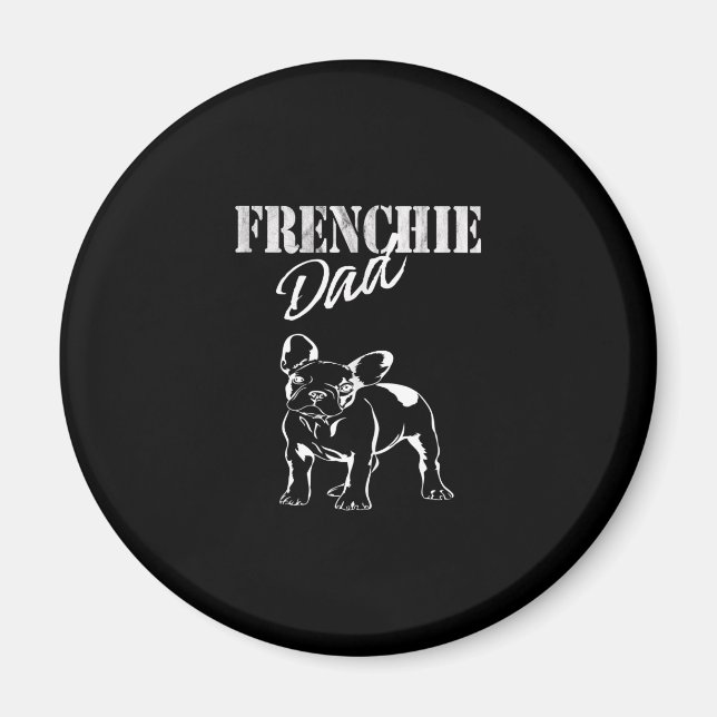 pappa av söt frenchie | lustig fransk-bulldobgift magnet (Framsidan)