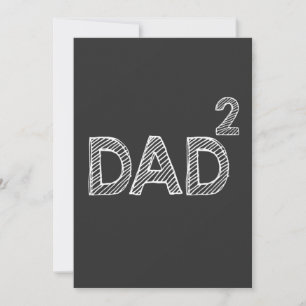 Pappa av två barn, udda Pappa av 2 Fars dag-kort Inbjudningar