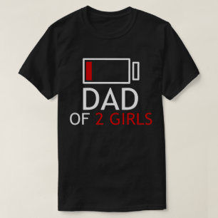 pappa av två flickors fars dag-gåva t shirt