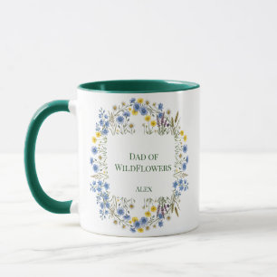 Pappa av vildblommor Blomsterkrans Anpassat namn G Mugg