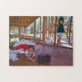 Pappa Avslutar det en dag Pussel