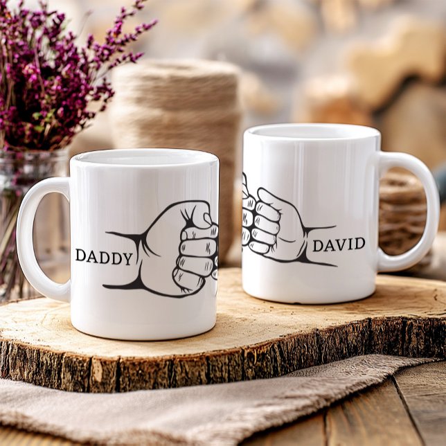 Pappa & Baby First Bump Fars dag Gift Kaffemugg (Skapare uppladdad)