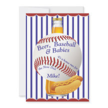 Pappa Baby Shower Beer Baseball och Spädbarn