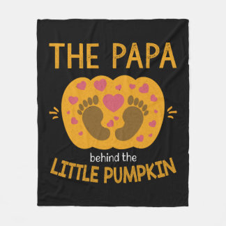 Pappa bakom Pumpkin Little Fall Autumn Baby Fleecefilt
