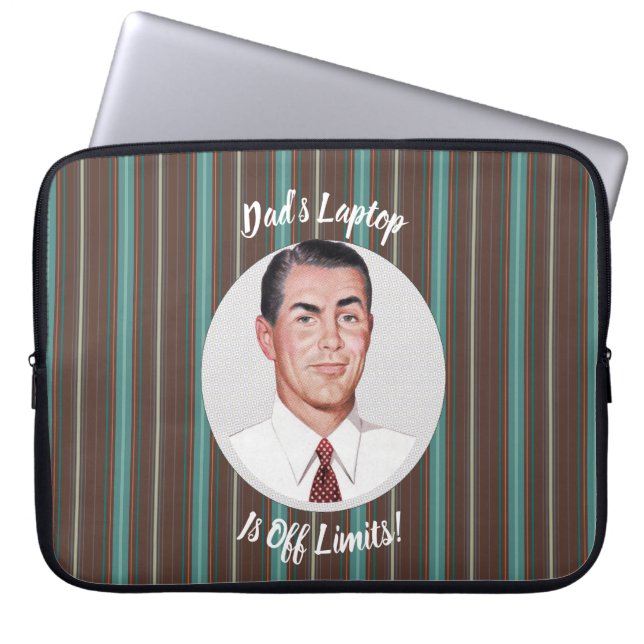 Pappa bärbar dator är avstängd! laptop sleeve (Framsidan)