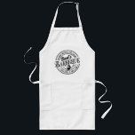 Pappa Barbeque | Man, Myth, Legend Långt Förkläde<br><div class="desc">Den här plattan har en design som säger "Pappa Barbeque | Man,  Myth,  Legend" med BBQ-galler. Perfekt för grillkaptenen i ditt liv eller för Fars dag.</div>