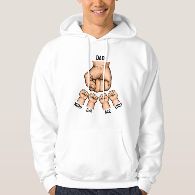 Pappa & Barn Nävens T-shirt Hoodie (Framsida)