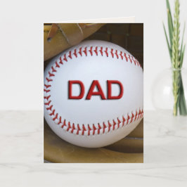 Pappa Baseball i handsken Helgkort