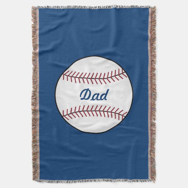 Pappa Baseball Thevet Blanket Filt (Framsidan Vertikal)