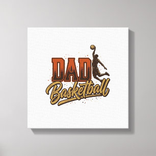 Pappa Basket Vintage Gravyr T-Shirt Design_1 Canvastryck