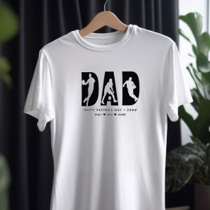 PAPPA Basketball Player Brev Cutout Anpassningsbar T Shirt