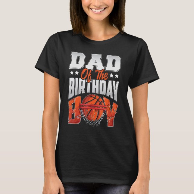 Pappa basketballfödelsedag Boy Family Baller b dag T Shirt (Framsida)