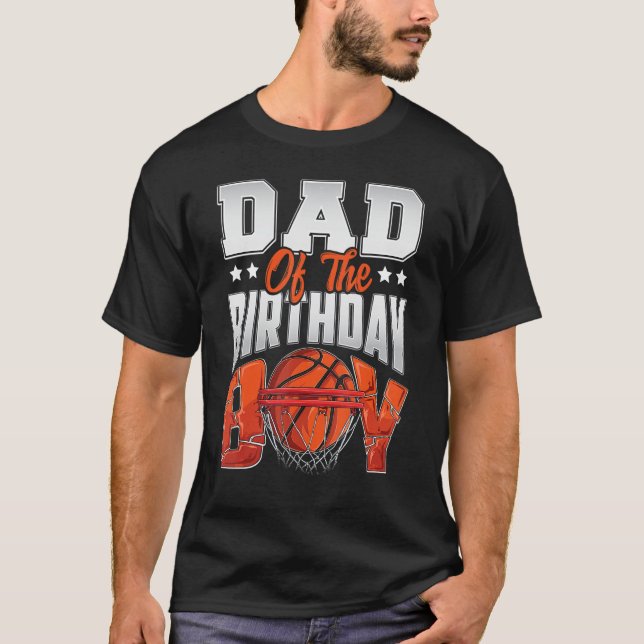 Pappa basketballfödelsedag Boy Family Baller b dag T Shirt (Framsida)
