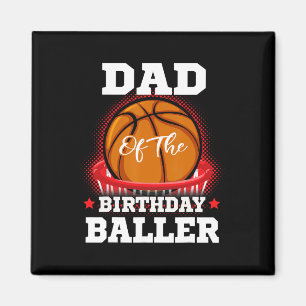 Pappa basketballfödelsedag Boy Family Baller b day Magnet