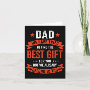 Pappa bästa gåva från barn till jul i Fars dag Kort