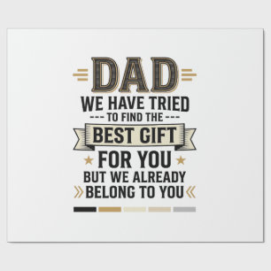 Pappa Bästa Gåva Tillhör Dig Vintage Vector Tröja_ Presentpapper