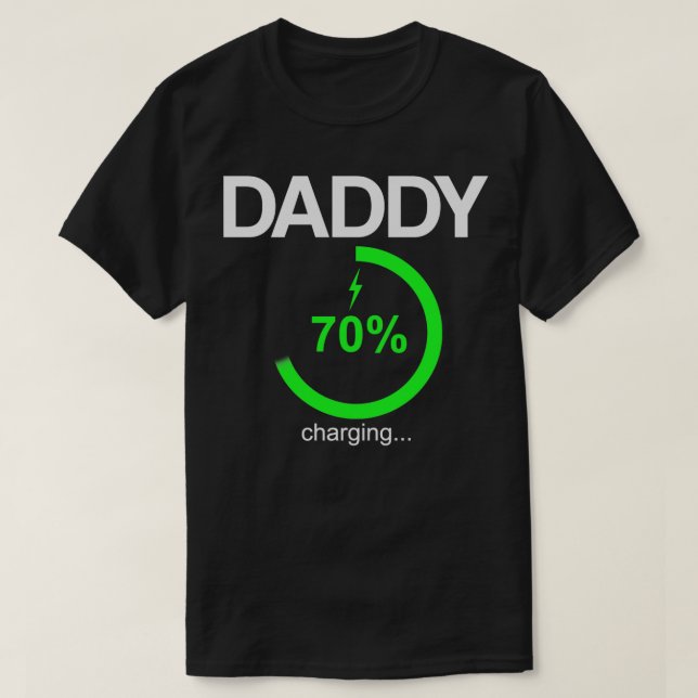 Pappa Battery Charging Funny Parent Graphic Novelt T Shirt (Design framsida)