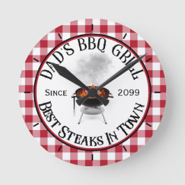 Pappa BBQ Grill Best Steaks i eget land Rund Klocka