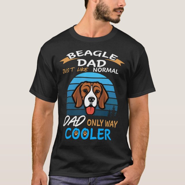 Pappa - Beagle Pappa Kylare T Shirt (Framsida)