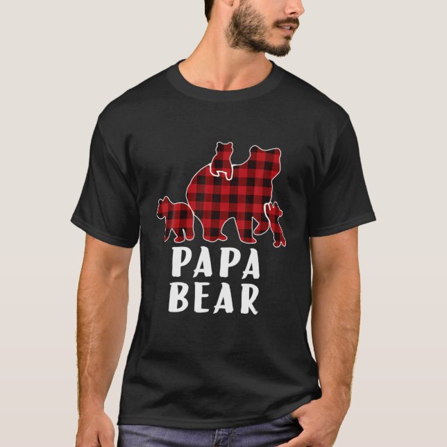 Pappa Bear 3 Unge , Mamma under jul Bear Play Paja T Shirt (Framsida)