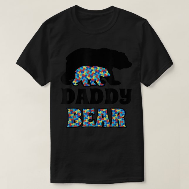 Pappa Bear Autism Awareness T Shirt (Design framsida)