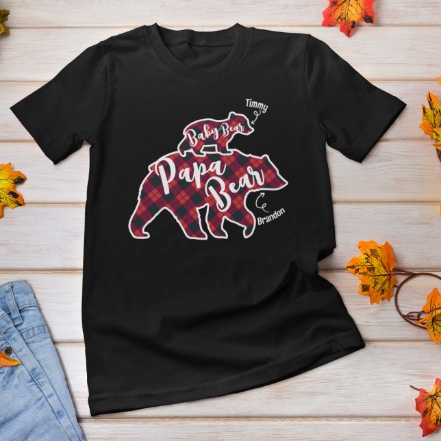 Pappa Bear Baby Pappa Far Anpassat namn Play Stil T Shirt (Skapare uppladdad)