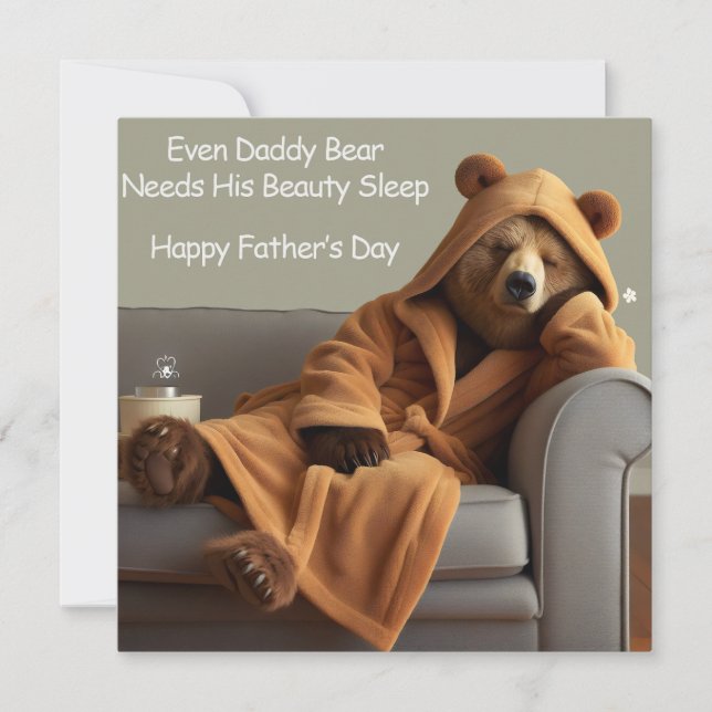 Pappa Bear Beauty Ssov Fars dag Card (Framsida)
