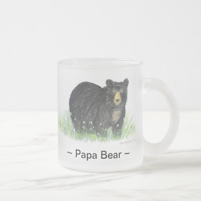 ~Pappa Bear ~ Black Bear Lg glass mugg (Höger)