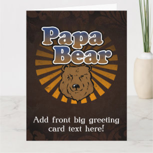 Pappa Bear, Coola Fars dag Vintage Kort