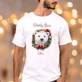 Pappa Bear Family Matching jul Pajama Namn T Shirt