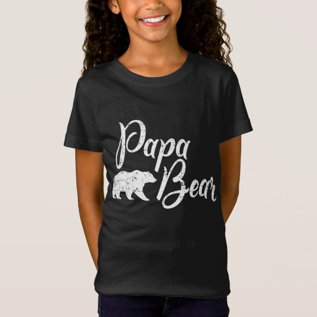 Pappa Bear Fars dag T Shirt (Framsida)