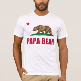 Pappa Bear Flagga of California Tee