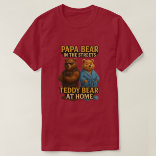 Pappa Bear Funny Split Pappa Bear T-Shirt