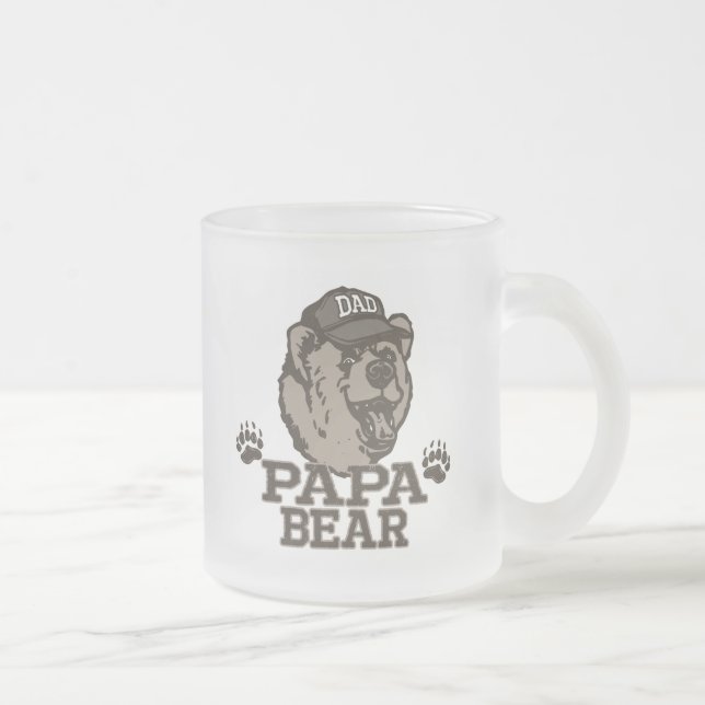 Pappa Bear Gift Ideas för Pappa Frostad Glasmugg (Höger)