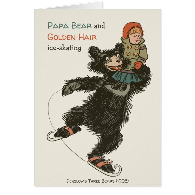 Pappa Bear & Golden Hair CC0470 Fairytale Card Hälsningskort (Framsidan)