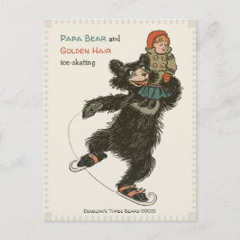 Pappa Bear & Golden Hair Skating CC0715 Fairytale Vykort