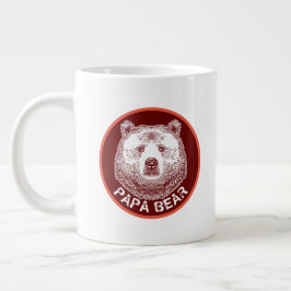 Pappa Bear, Hand plockade Illustration Jumbo Mugg