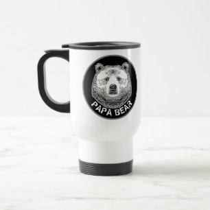 Pappa Bear, Hand plockade Illustration Resemugg