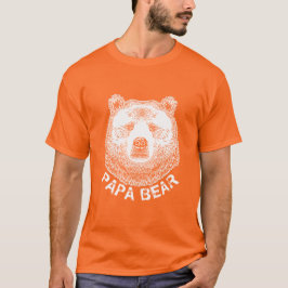 Pappa Bear, Hand plockade Illustration T Shirt