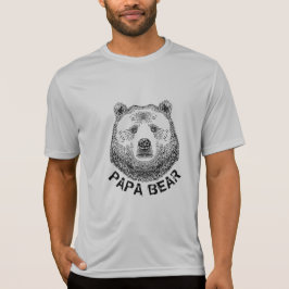 Pappa Bear, Hand plockade Illustration T Shirt