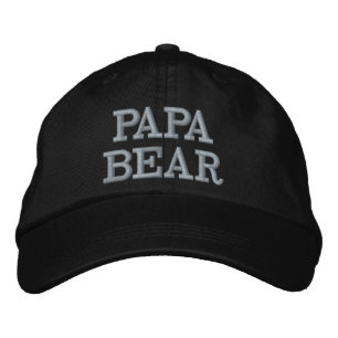Pappa Bear Hat Far-dagspresent Broderad Keps