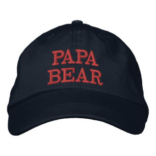 Pappa Bear Hat Far-dagspresent Broderad Keps