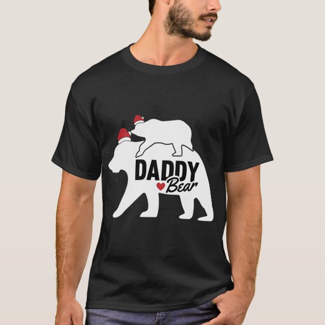 Pappa Bear-jul Cute X-Mas Pappa Son DDotter M T Shirt (Framsida)