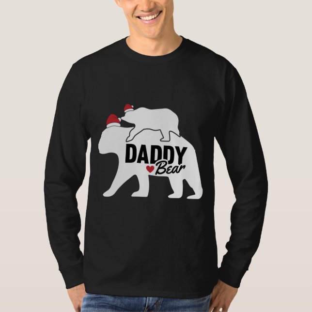 Pappa Bear-jul Cute X-Mas Pappa Son DDotter M T Shirt (Framsida)